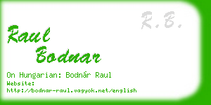raul bodnar business card