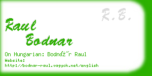 raul bodnar business card